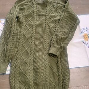 Freshman Olive Cable Knit Sweater